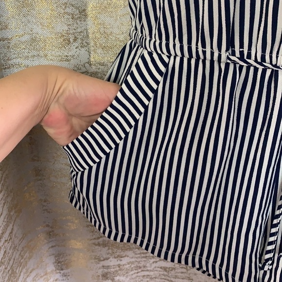 NEON Hart Striped Printed Drawstring Waist Front Button Rompers Size S - Picture 6 of 16